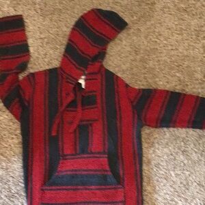 Boys baja red and black small